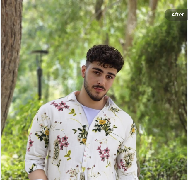 Mens Top after virtual try-on