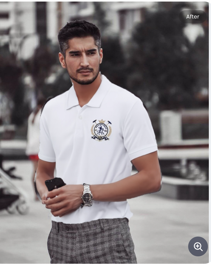 Mens Polo after virtual try-on