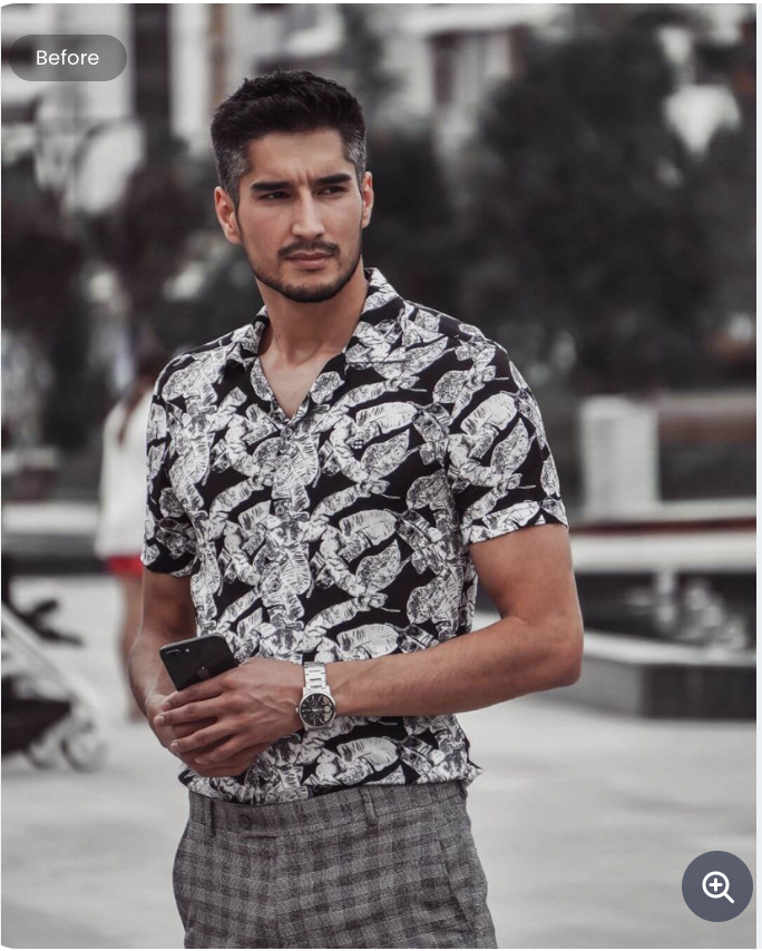 Mens Polo before virtual try-on