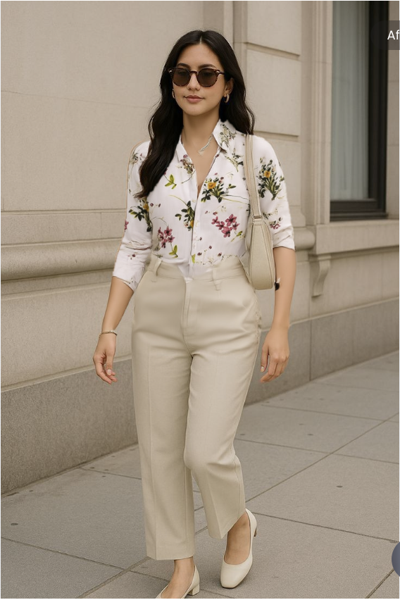 Floral Shirt after virtual try-on